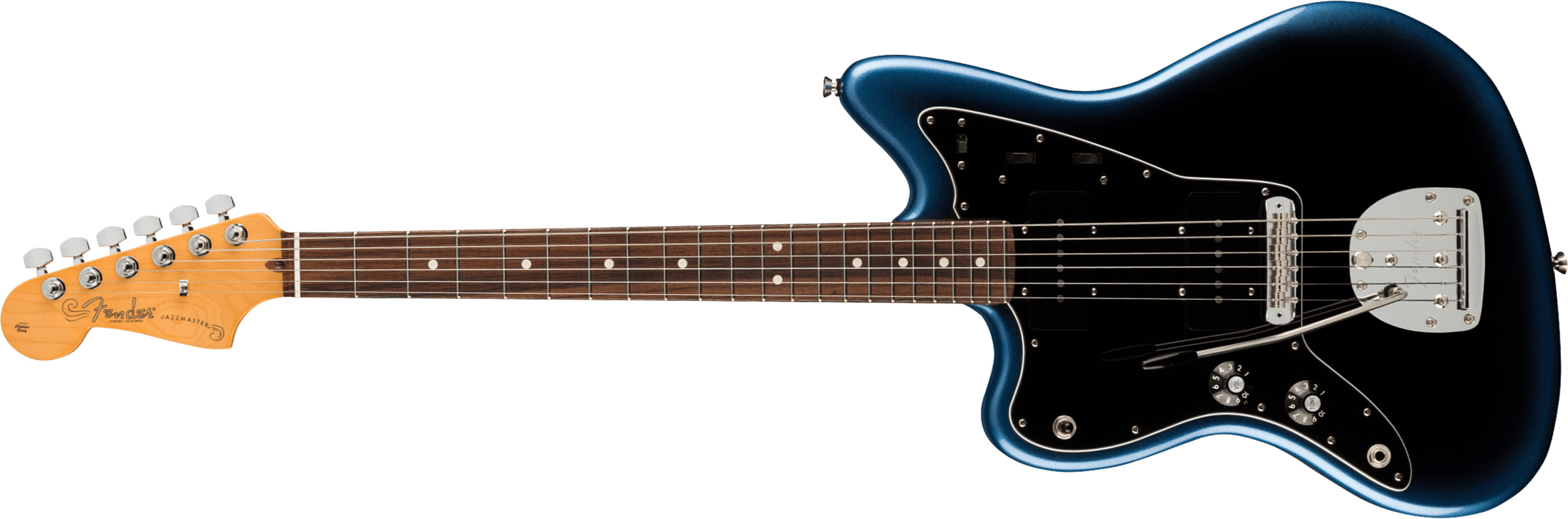 Fender Jazzmaster American Professional Ii Lh Gaucher Usa Rw - Dark Night - Left-handed electric guitar - Main picture