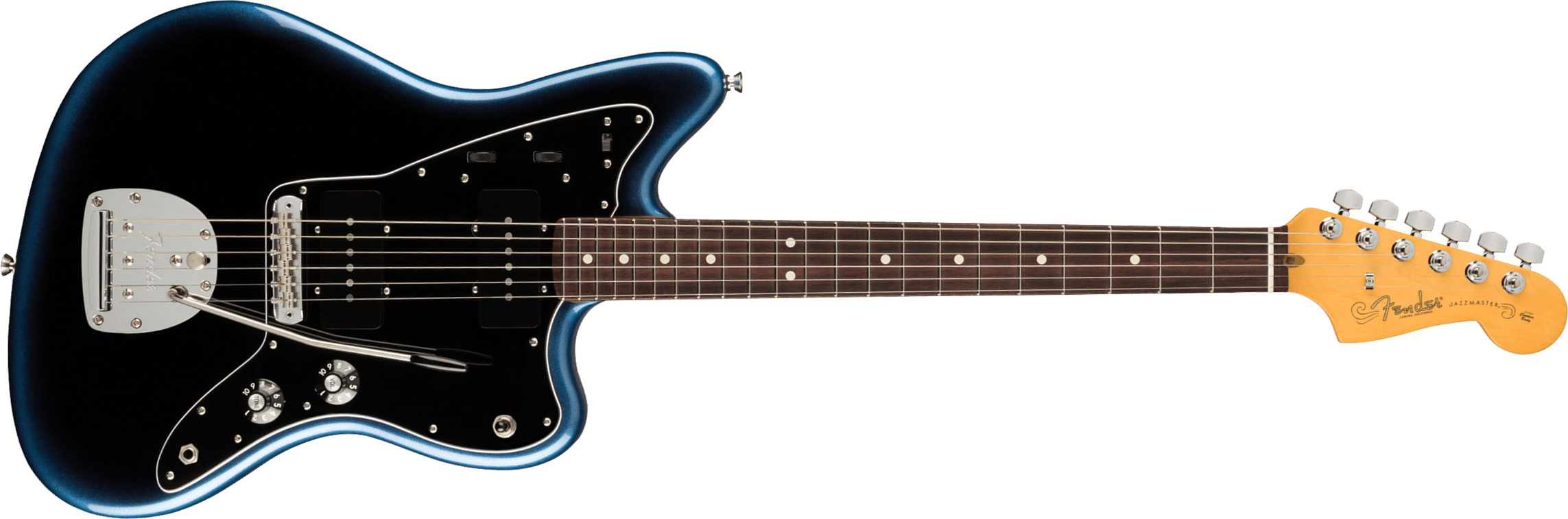 Fender Jazzmaster American Professional Ii Usa Rw - Dark Night - Retro rock electric guitar - Main picture