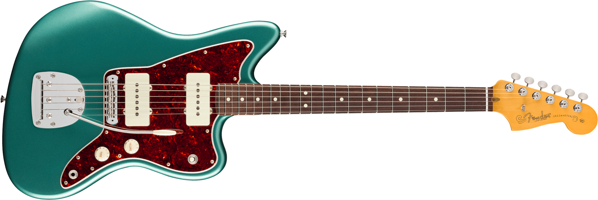 Fender Jazzmaster Classic American Pro Usa 2s Trem Rw - Faded Sherwood Green Metallic - Retro rock electric guitar - Main picture
