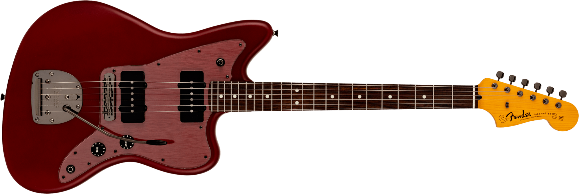 Fender Jazzmaster Hybrid Ii Mij Ltd Jap 2s Trem Rw - Matte Inferno Red - Retro rock electric guitar - Main picture