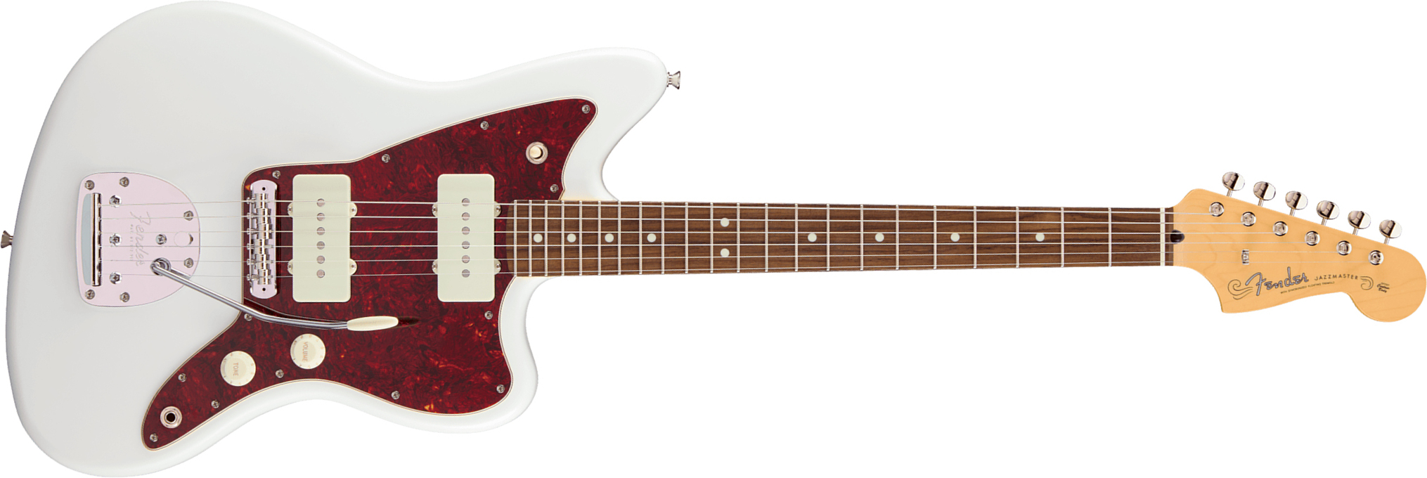 Fender Jazzmaster Hybrid Ii Mij Ltd Jap 2s Trem Rw - Satin Arctic White - Retro rock electric guitar - Main picture