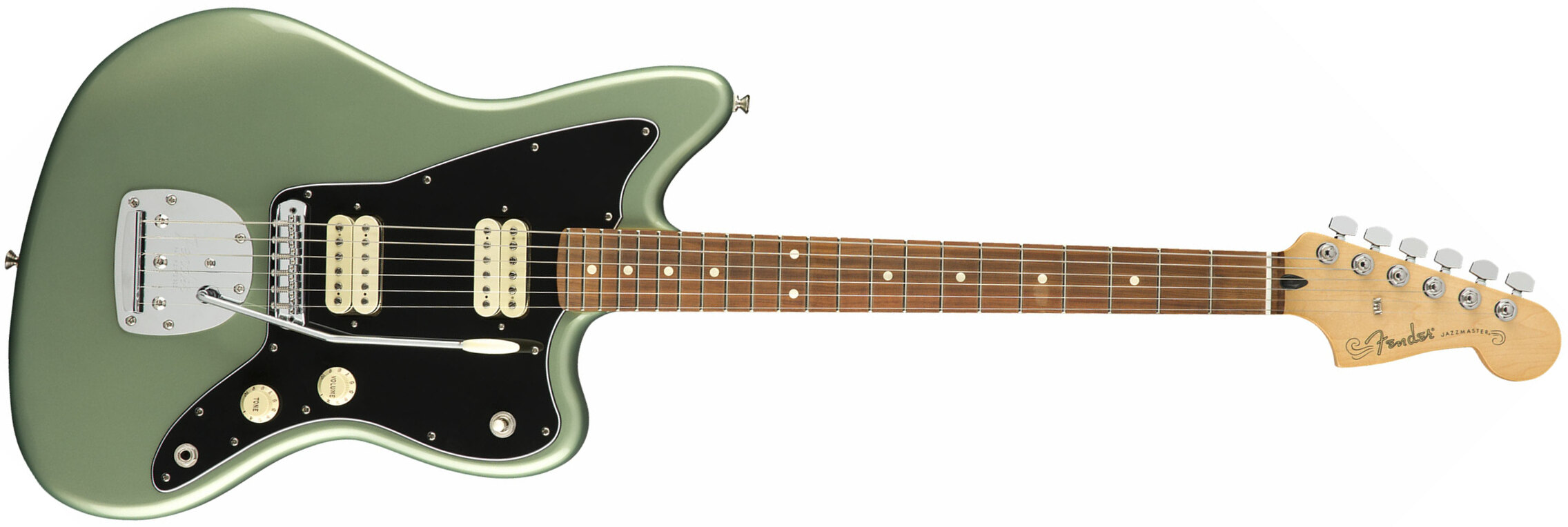 Fender Jazzmaster Player Mex Hh Pf - Sage Green Metallic - Retro rock electric guitar - Main picture