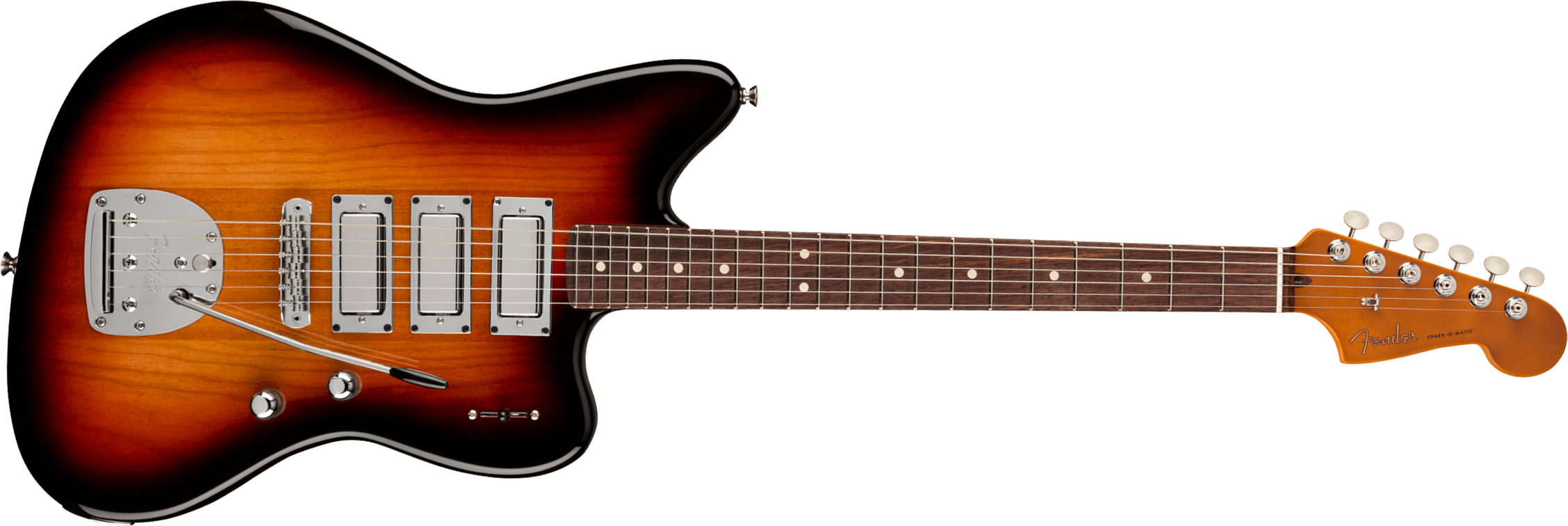 Fender Jazzmaster Spark-o-matic Volume Ii Parallel Universe Hhh Trem Rw - 3-color Sunburst - Retro rock electric guitar - Main picture