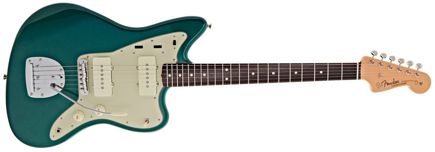 Fender Jazzmaster Traditional Ii 60s Mij Trem 2s Rw - Sherwood Green Metallic - Retro rock electric guitar - Main picture