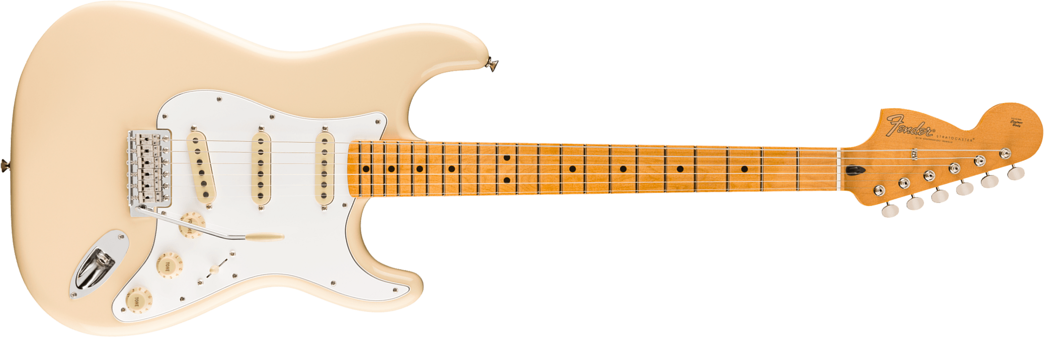 Fender Jimi Hendrix Strat Mex Signature 3s Trem Mn - Olympic White - Str shape electric guitar - Main picture