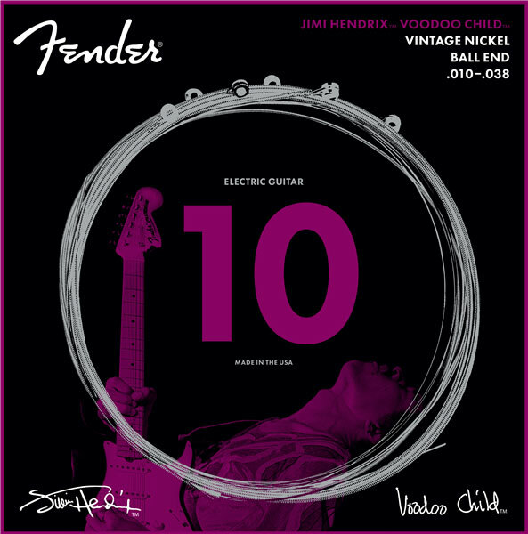 Fender Jimi Hendrix Voodoo Child Nickel Ball End Guitar 10-38 - Electric guitar strings - Main picture