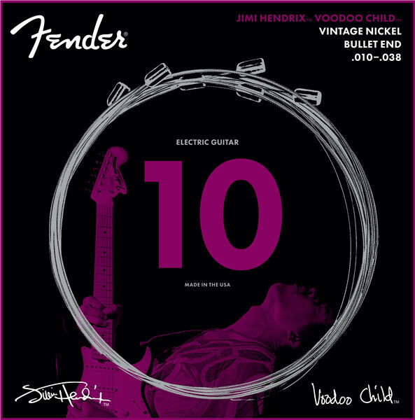 Fender Jimi Hendrix Voodoo Child Nickel Bullet End Guitar 10-38 - Electric guitar strings - Main picture