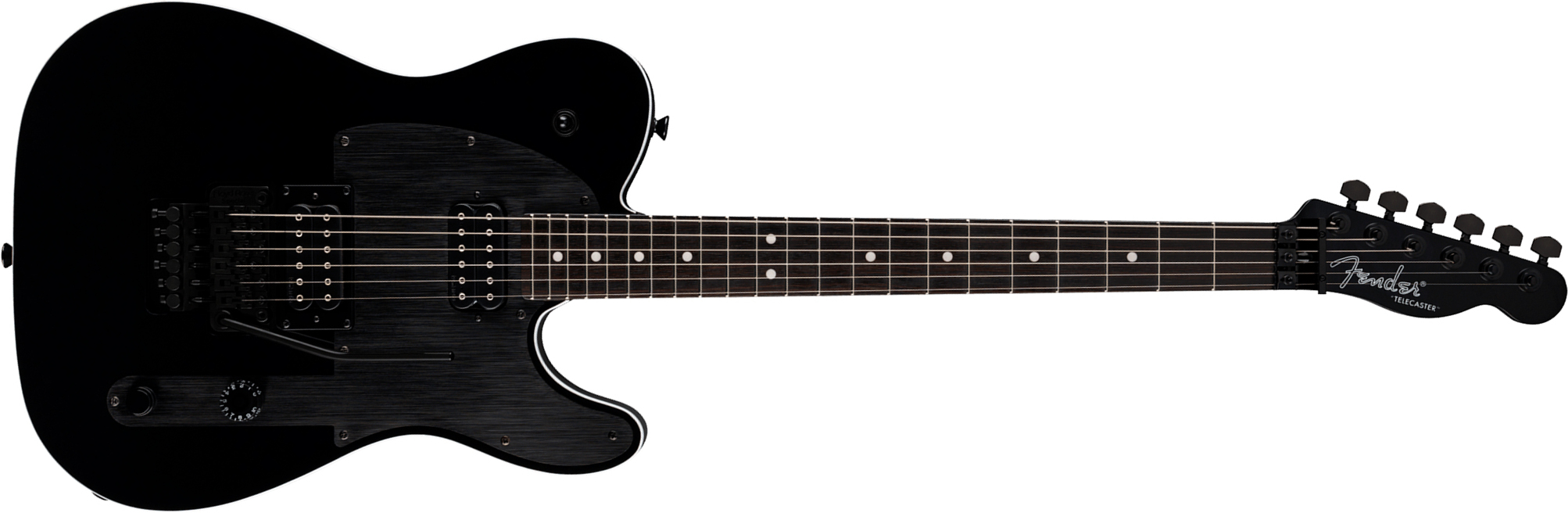 Fender John Five Tele Phantom Signature Ind 2h Dimarzio Fr Eb - Black - Signature electric guitar - Main picture
