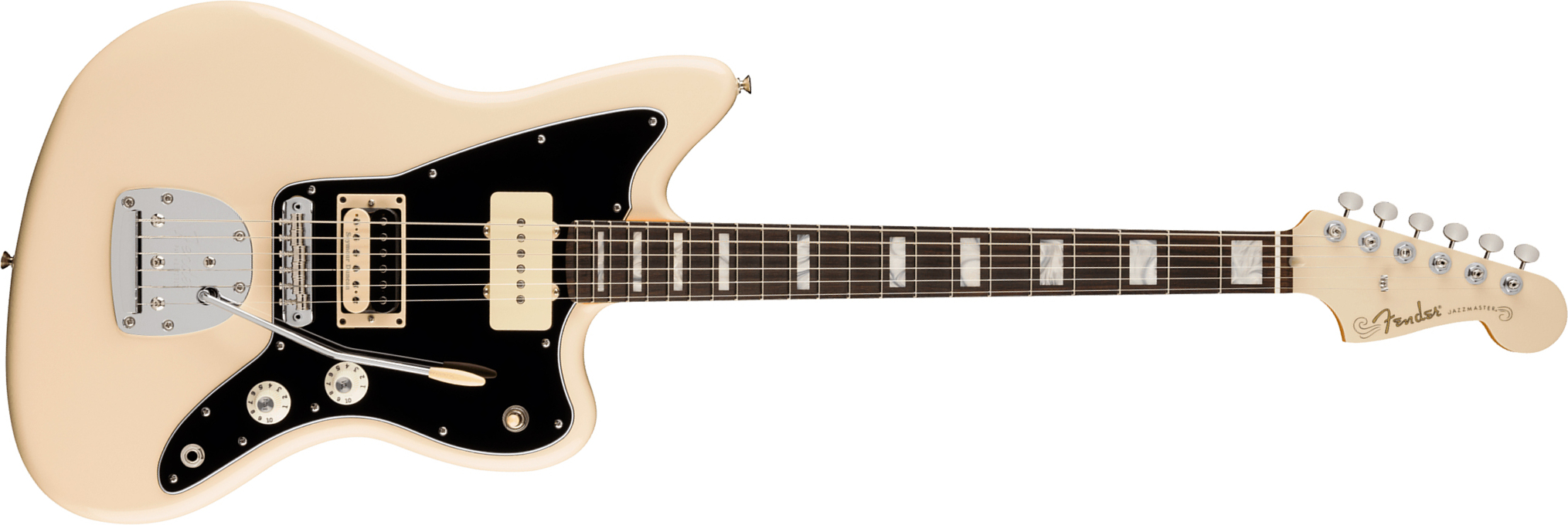Fender Kim Gordon Jazzmaster Mex Ltd Signature Ltd 2s Trem Rw - Olympic White - Signature electric guitar - Main picture
