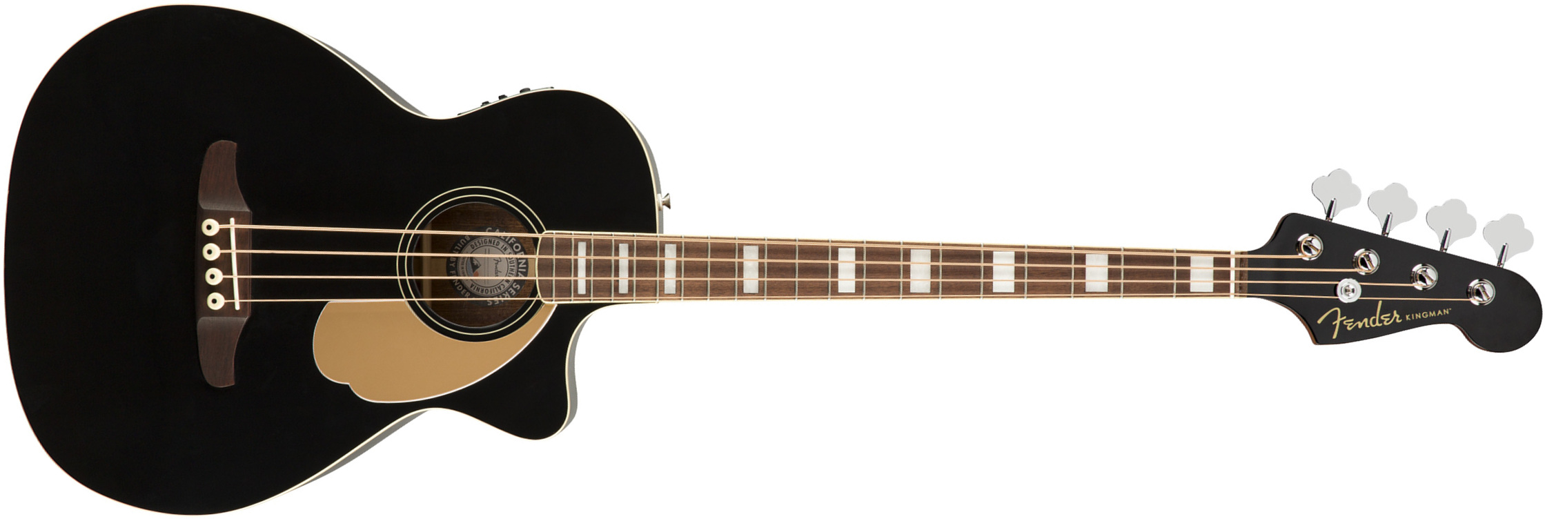 Fender Kingman Bass Concert Cw Short Scale Epicea Acajou Wal - Black - Acoustic bass - Main picture