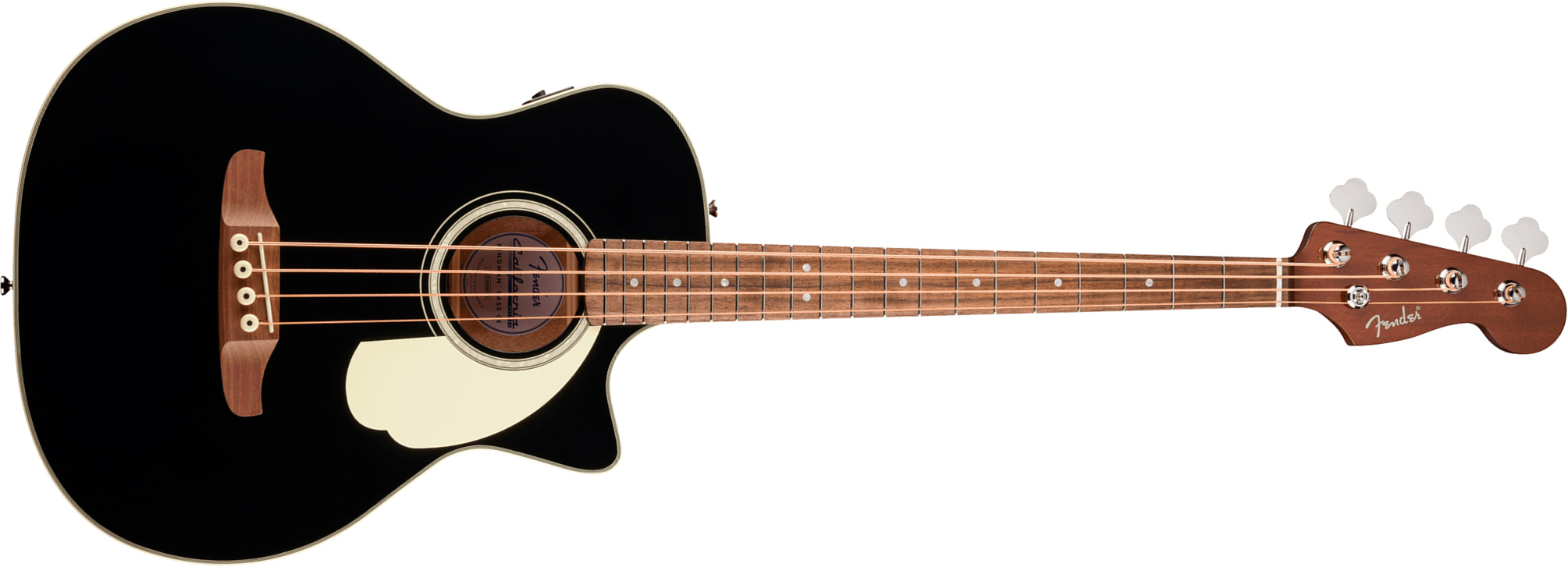 Fender Kingman Bass Deluxe Ce California Cw Shsc Epicea Acajou Noy - Black - Acoustic bass - Main picture