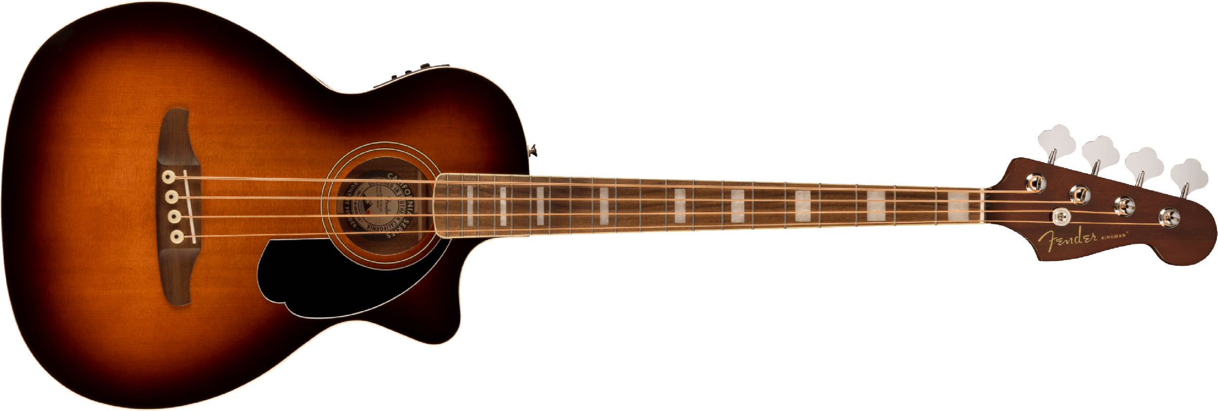 Fender Kingman Bass Sce Dreadnought Cw Epicea Sapelle - Shaded Edge Burst - Acoustic bass - Main picture