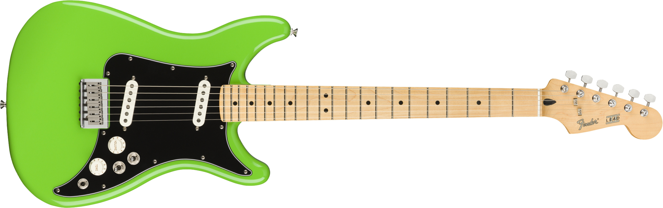 Fender Lead Ii Player Mex Ss Ht Mn - Neon Green - Str shape electric guitar - Main picture