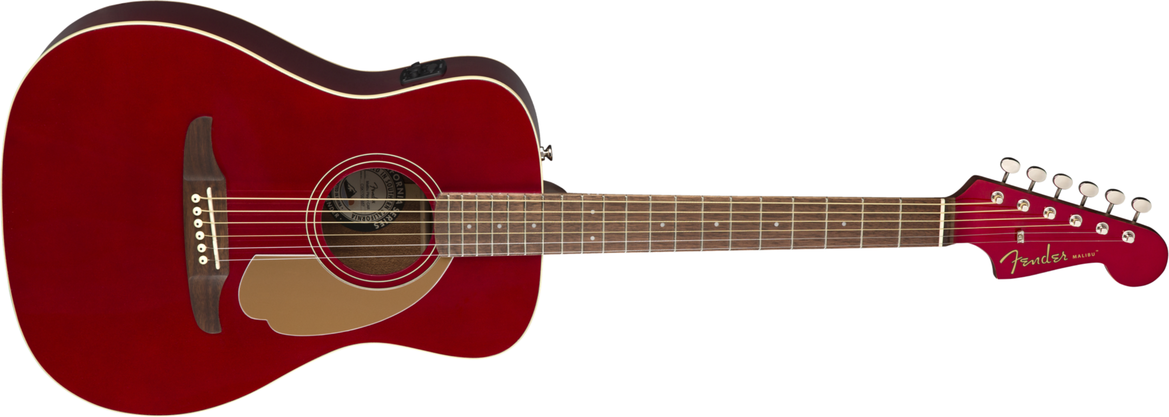 Fender Malibu Player - Candy Apple Red - Acoustic guitar & electro - Main picture