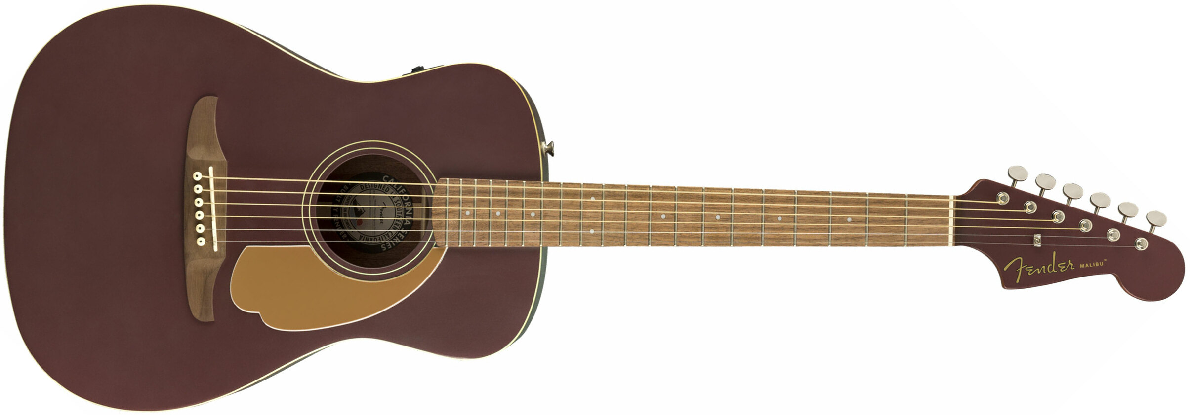 Fender Malibu Player Concert Epicea Acajou Wal - Burgundy Satin - Electro acoustic guitar - Main picture