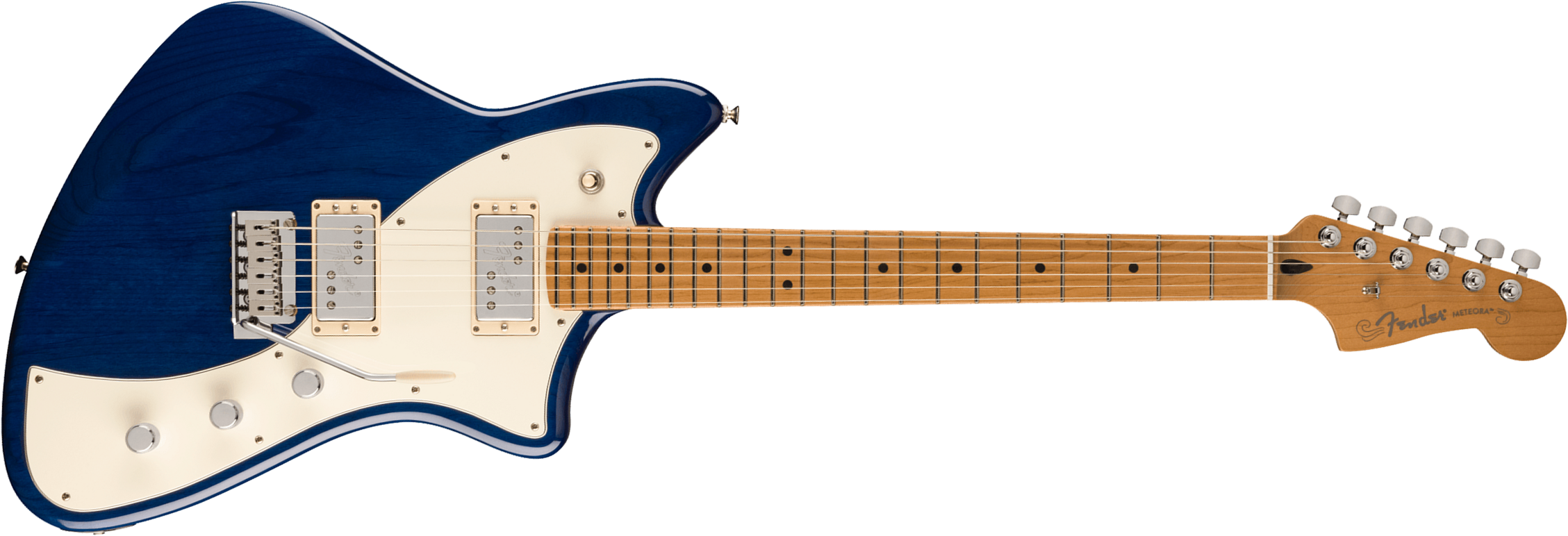 Fender Meteora Player Plus Hh Ltd Mex 2h Trem Mn - Sapphire Blue Transparent - Retro rock electric guitar - Main picture