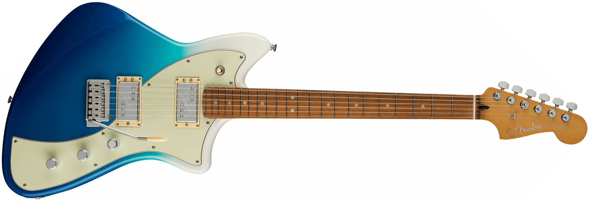 Fender Meteora Player Plus Hh Mex 2h Ht Pf - Belair Blue - Retro rock electric guitar - Main picture