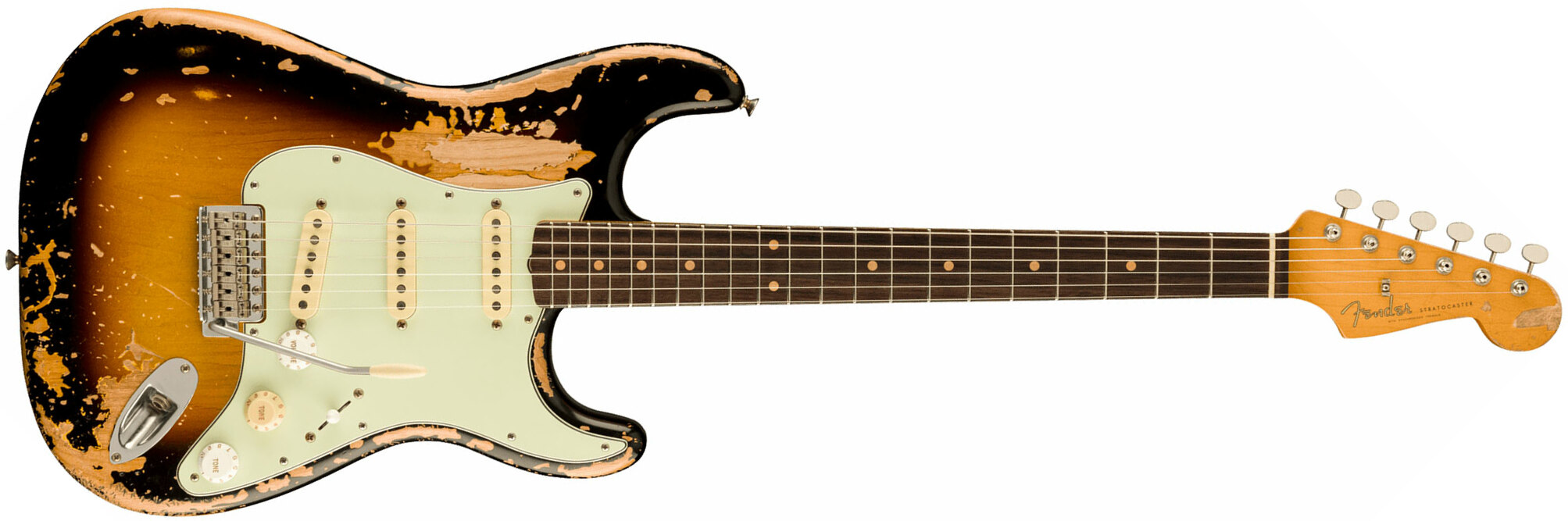 Fender Mike Mccready Strat Mex Signature 3s Trem Rw - Road Worn 3-color Sunburst - Signature electric guitar - Main picture