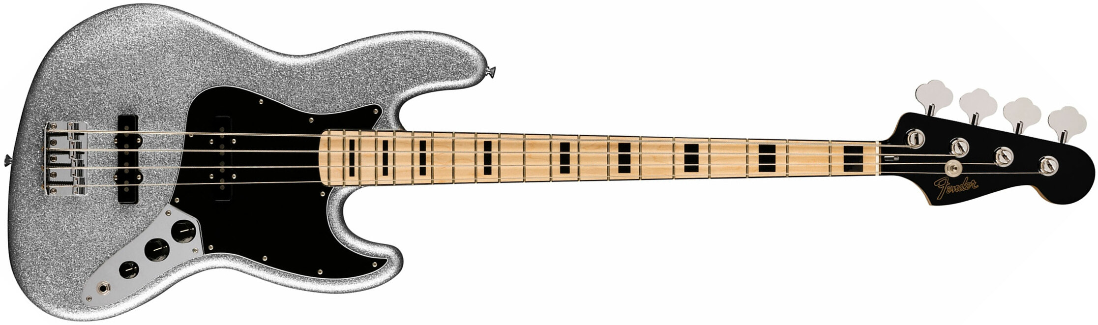 Fender Mikey Way Jazz Bass Ltd Signature Mex Mn - Silver Sparkle - Solid body electric bass - Main picture