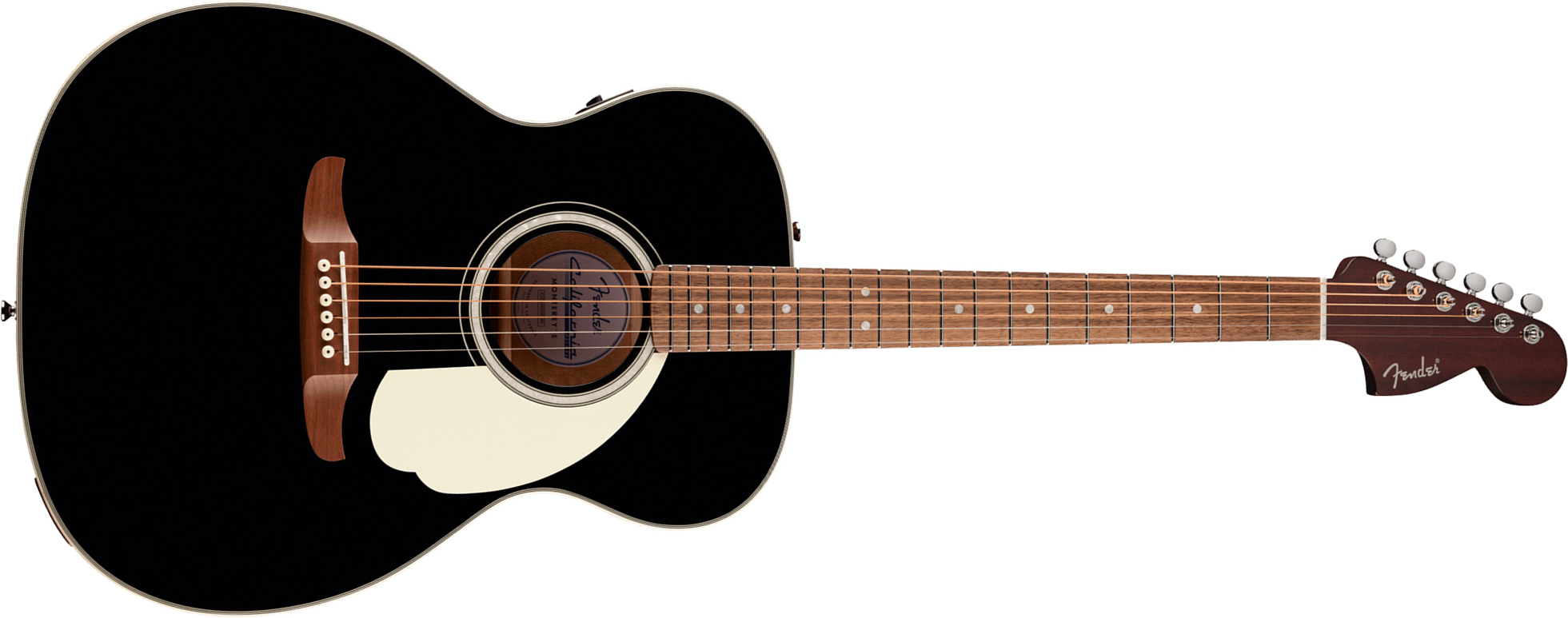 Fender Monterey Deluxe E California Orchestra Om Epicea Acajou Noy - Black - Folk guitar - Main picture