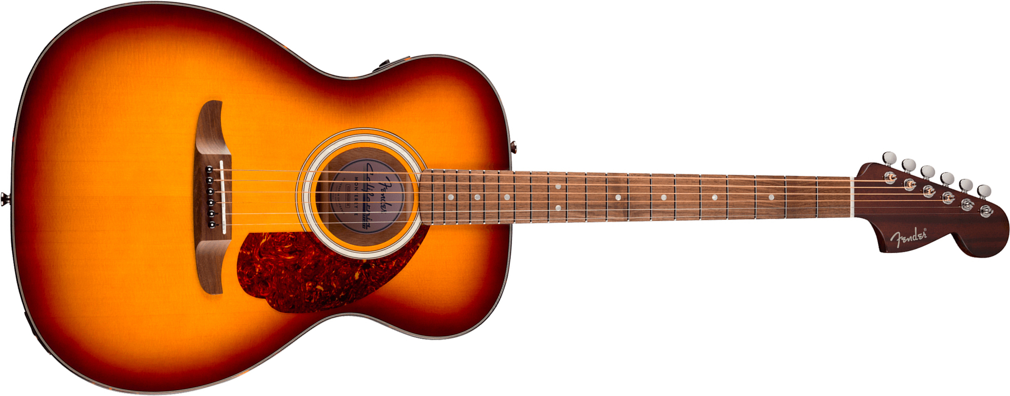 Fender Monterey Deluxe E California Orchestra Om Epicea Acajou Noy - Honey Sunburst - Folk guitar - Main picture