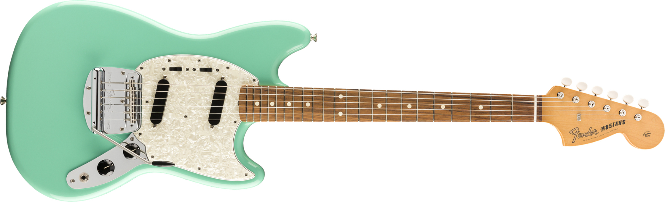 Fender Mustang 60s Vintera Vintage Mex Pf - Seafoam Green - Retro rock electric guitar - Main picture