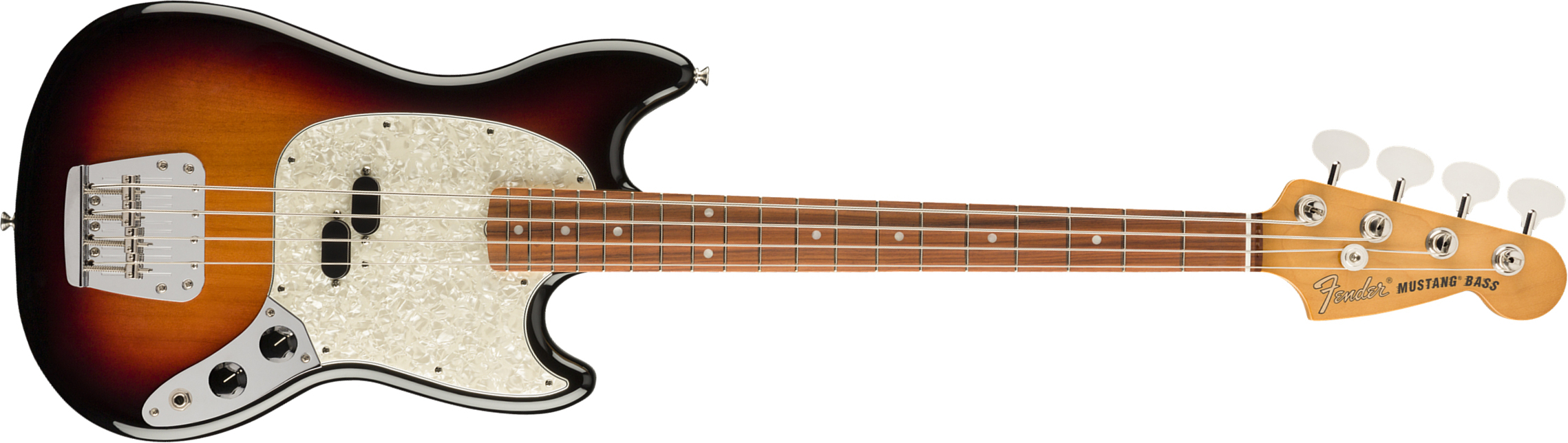 Fender Mustang Bass 60s Vintera Vintage Mex Pf - 3-color Sunburst - Electric bass for kids - Main picture