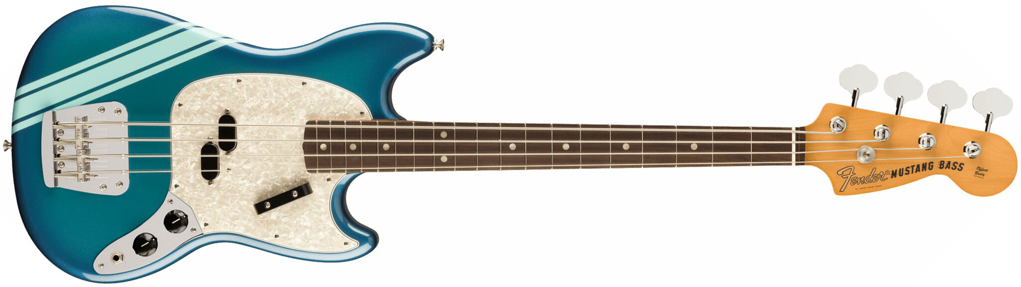 Fender Mustang Bass 70s Competition Vintera 2 Rw - Competition Blue - Solid body electric bass - Main picture