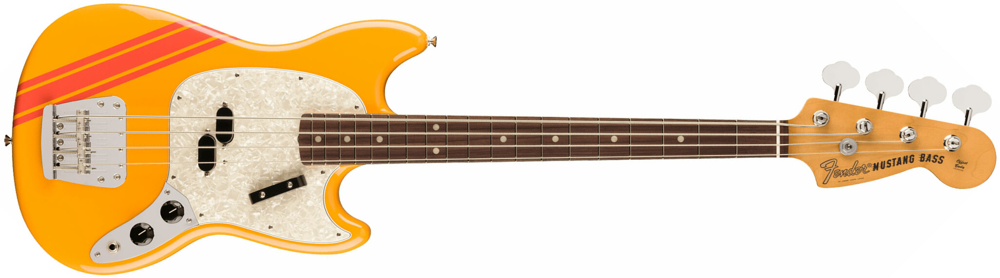 Fender Mustang Bass 70s Competition Vintera 2 Rw - Competition Orange - Solid body electric bass - Main picture