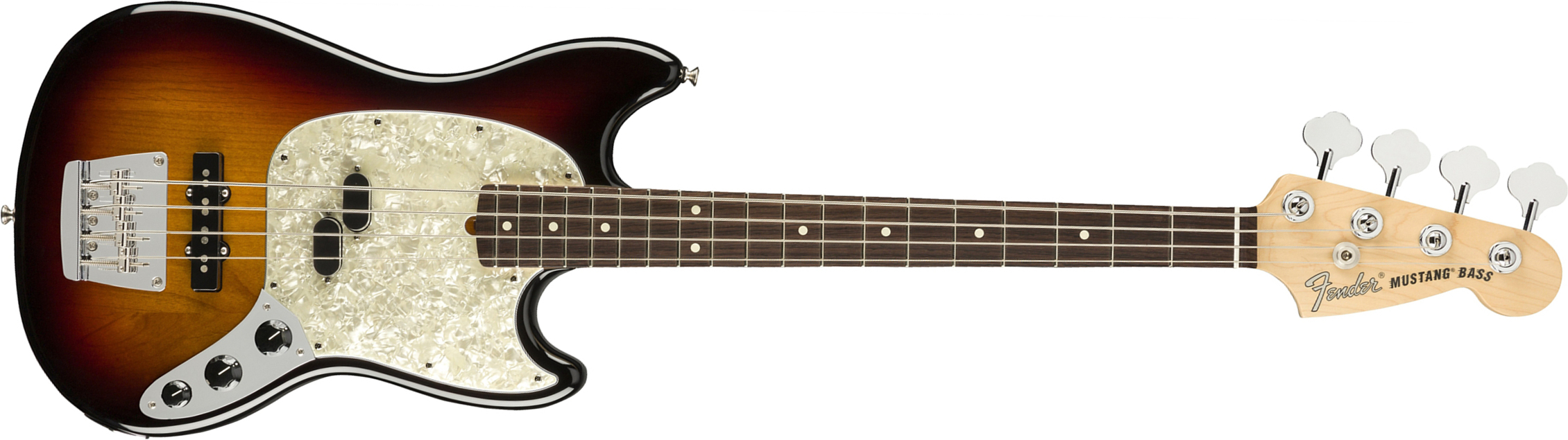 Fender Mustang Bass American Performer Usa Rw - 3-color Sunburst - Electric bass for kids - Main picture