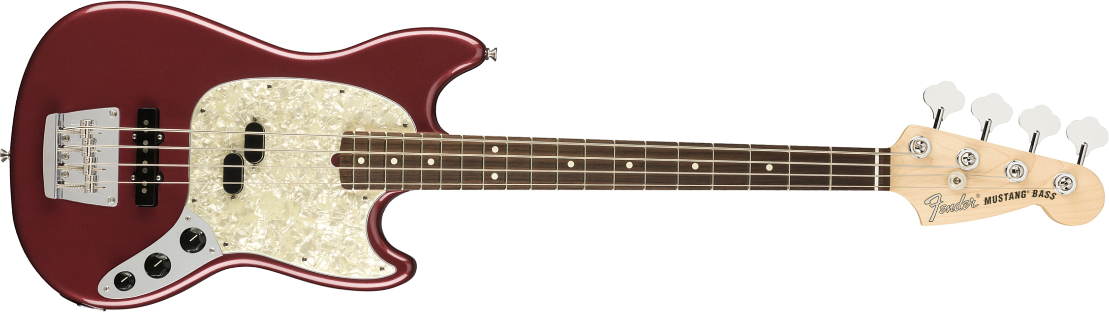 Fender Mustang Bass American Performer Usa Rw - Aubergine - Electric bass for kids - Main picture
