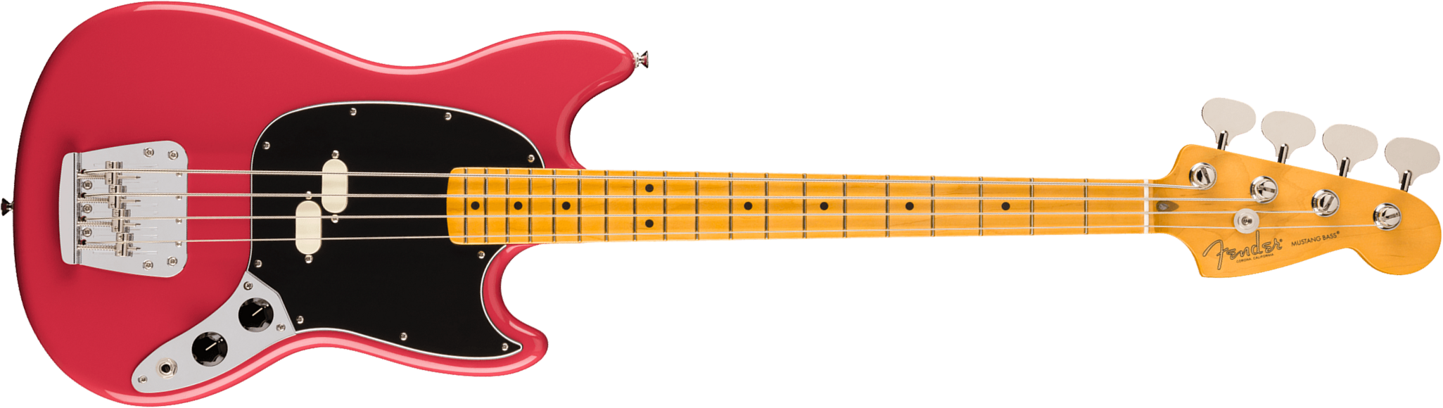 Fender Mustang Bass Classic American Pro Usa Shsc Mn - Faded Dakota Red - Solid body electric bass - Main picture