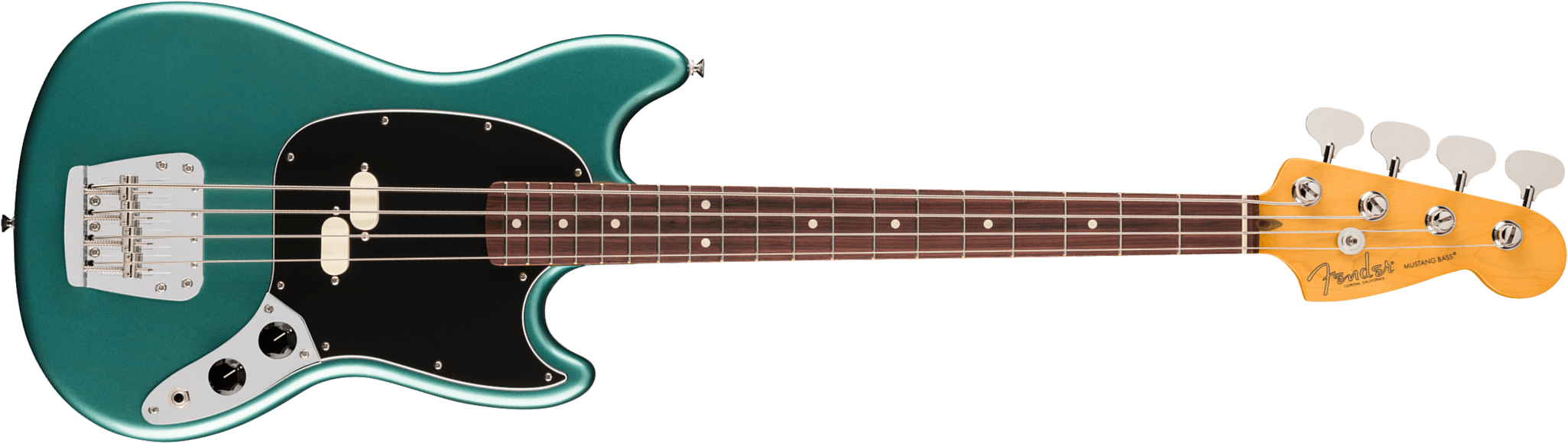 Fender Mustang Bass Classic American Pro Usa Shsc Rw - Faded Sherwood Green Metallic - Solid body electric bass - Main picture