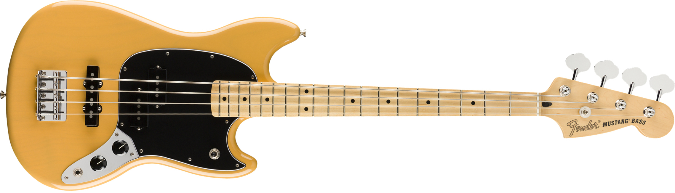 Fender Mustang Bass Pj Player Ltd Mex Mn - Butterscotch Blonde - Electric bass for kids - Main picture