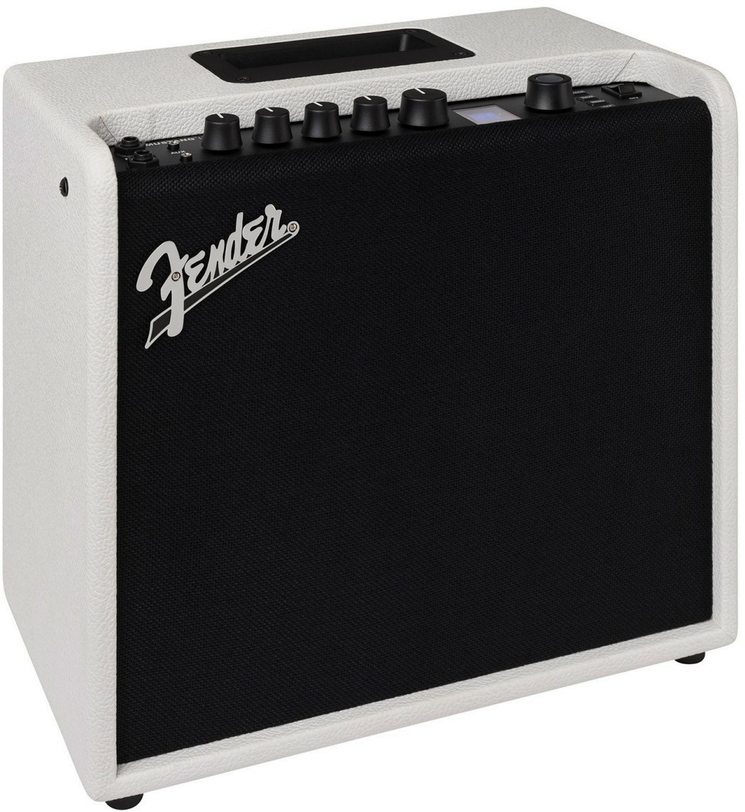 Fender Mustang Lt25 Ltd 25w 1x8 Snow White - Electric guitar combo amp - Main picture