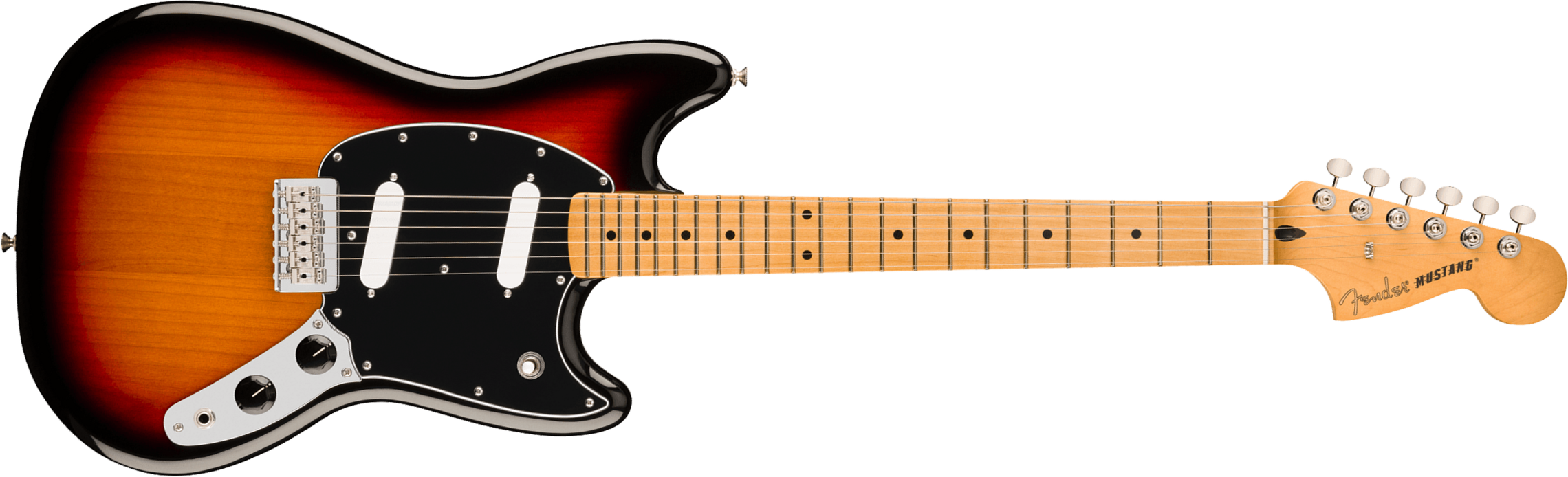 Fender Mustang Player Ii Mex 2s Ht Mn - 3-color Sunburst - Retro rock electric guitar - Main picture