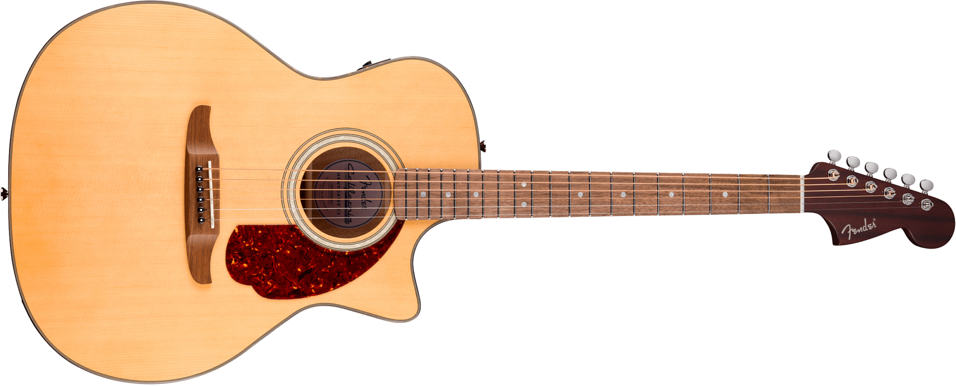 Fender Newporter Deluxe Ce California Auditorium Cw Epicea Acajou Wal - Natural - Folk guitar - Main picture