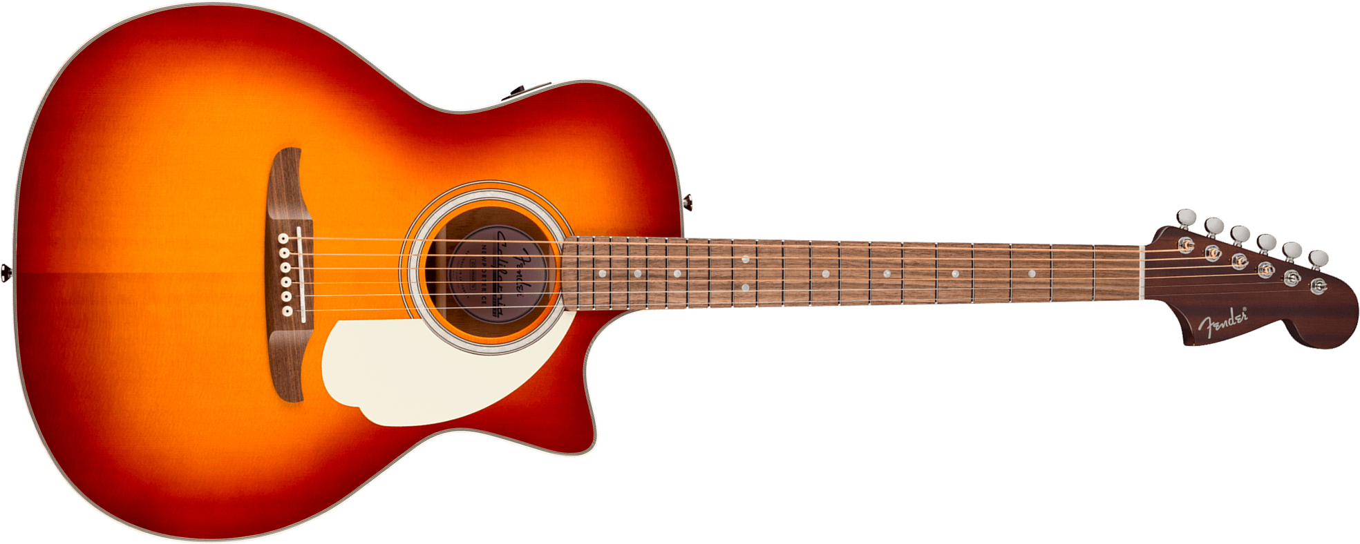 Fender Newporter Deluxe Ce California Auditorium Cw Epicea Acajou Wal - Sienna Sunburst - Folk guitar - Main picture