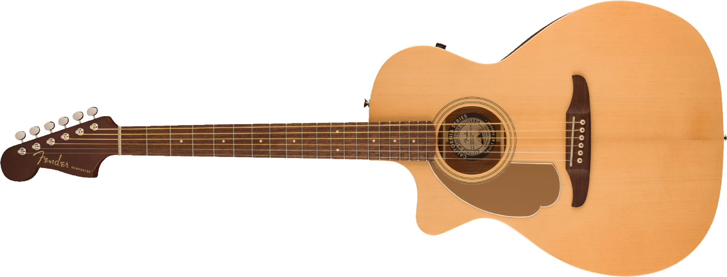 Fender Newporter Player Auditorium Gaucher Cw Epicea Acajou Wal - Natural - Folk guitar - Main picture