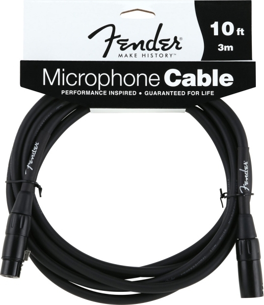 Fender Performance Series Xlr M/xlr F 3m (10 Ft) Black - - Cable - Main picture