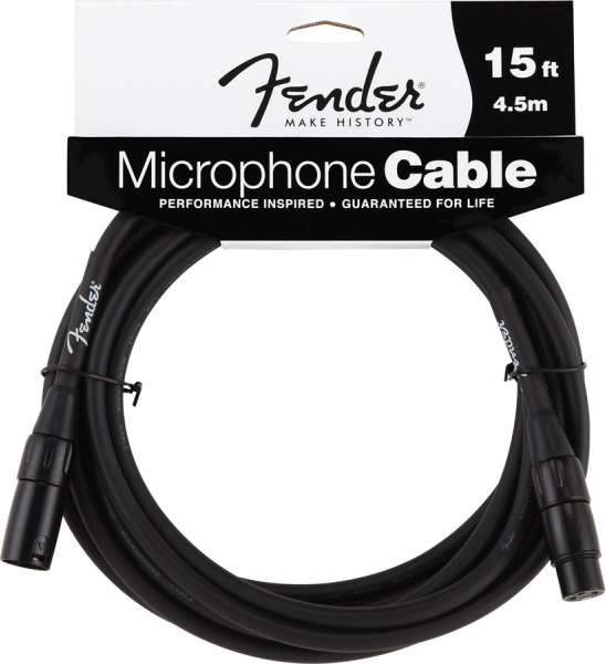 Fender Performance Series Xlr M/xlr F 4.5m (15 Ft) Black - - Cable - Main picture