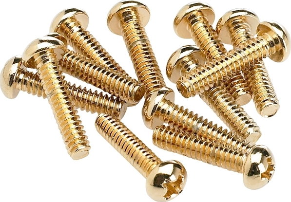Fender Pickup & Selector Switch Mounting Screws (12) - Gold - Screw - Main picture