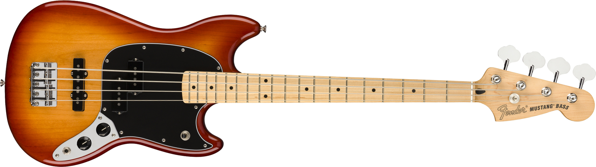 Fender Player Mustang Bass Mex Pj Mn - Sienna Sunburst - Electric bass for kids - Main picture