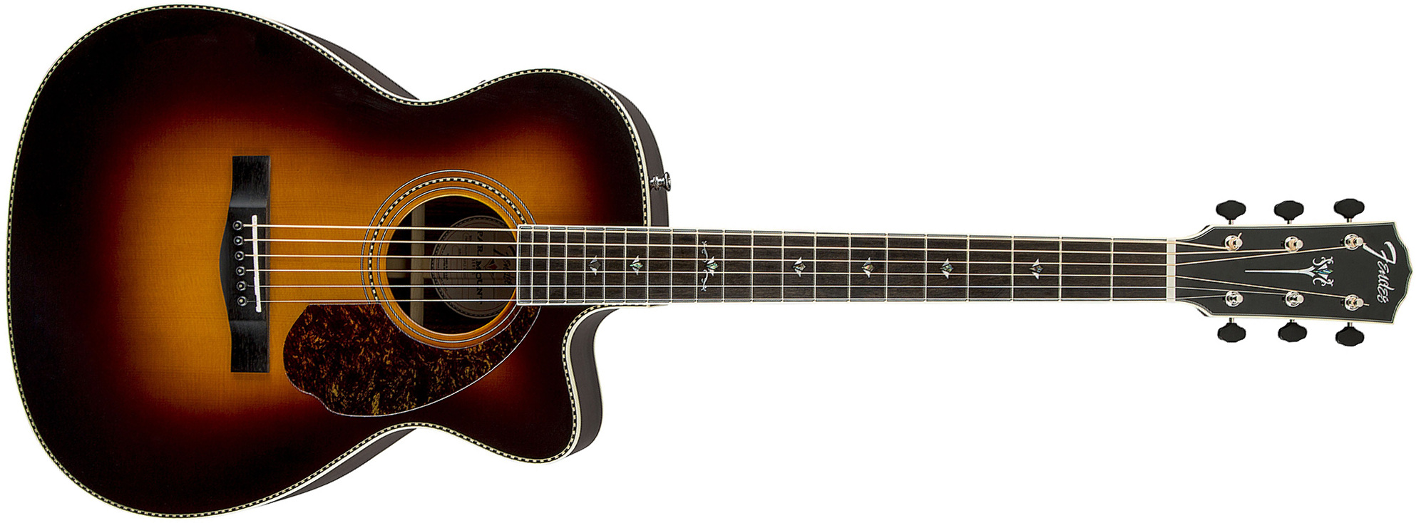 Fender Pm-3 Deluxe Paramount Triple 0 - Vintage Sunburst - Acoustic guitar & electro - Main picture