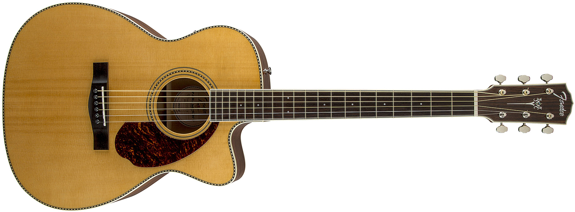 Fender Pm-3 Standard Paramount Triple-0 Cw Epicea Acajou 2017 - Natural - Electro acoustic guitar - Main picture