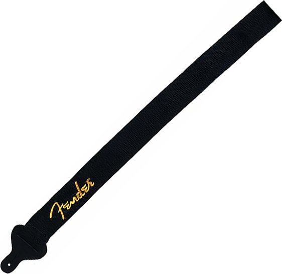 Fender Poly Logo 5cm Yellow - Guitar strap - Main picture