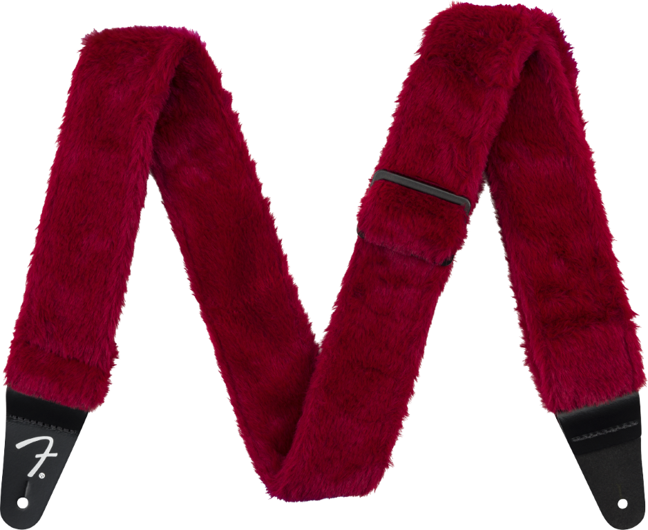 Fender Poodle Plush Strap Red - Guitar strap - Main picture