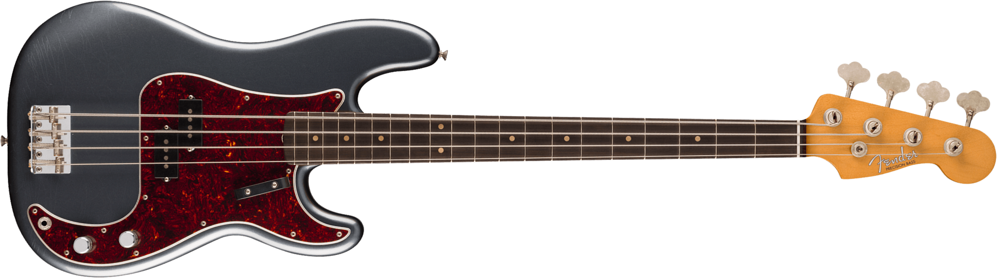 Fender Precision Bass 60s Road Worn Vintera 2 Ltd Mex Rw - Charcoal Frost Metallic - Solid body electric bass - Main picture
