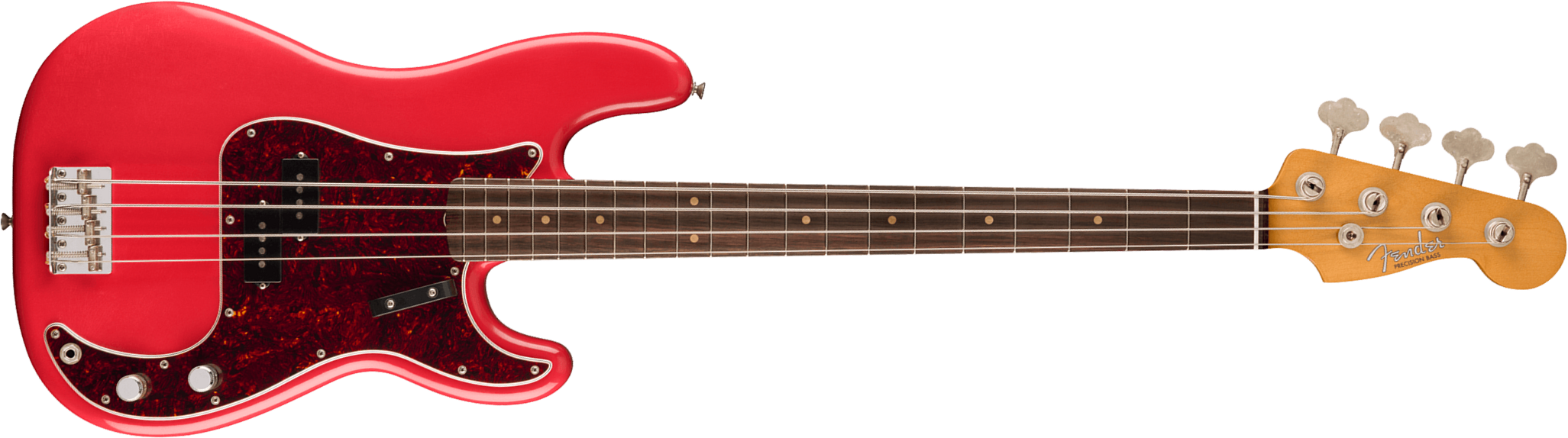Fender Precision Bass 60s Road Worn Vintera 2 Ltd Mex Rw - Fiesta Red - Solid body electric bass - Main picture