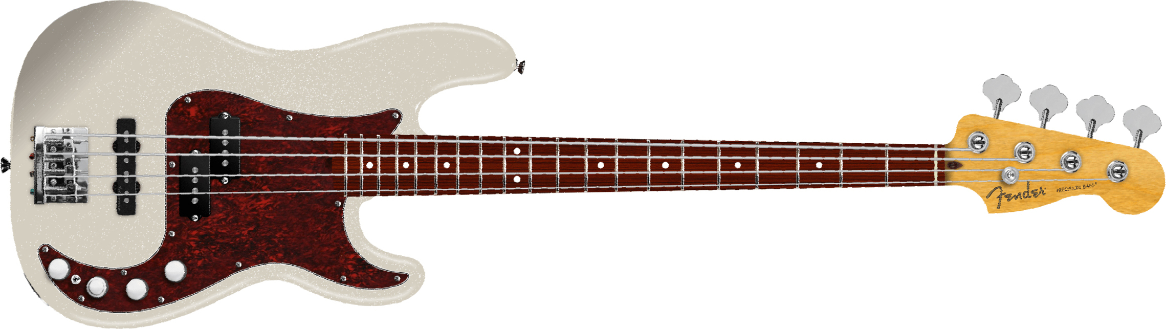 Fender Precision Bass Active Player Ii Modified Mex Rw - Olympic Pearl - Solid body electric bass - Main picture